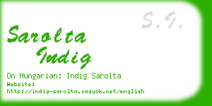 sarolta indig business card